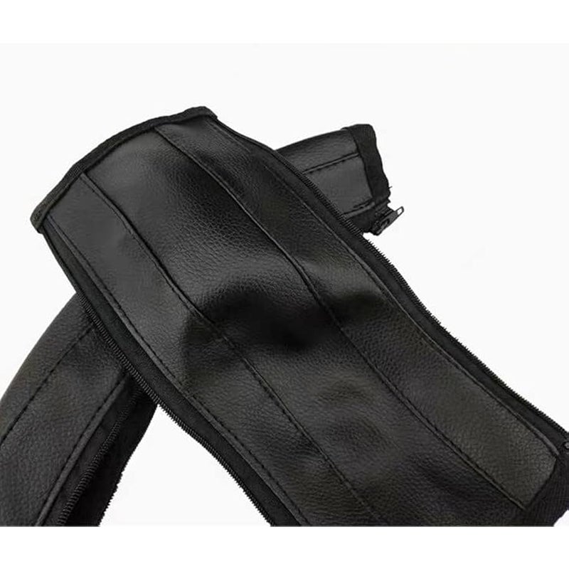 Soft Smooth Leather Bumper Handlebar Sleeve Protect Case for Baby Stroller Dustproof Protect Cover with Zipper Close One Pair - Image 4